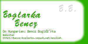 boglarka bencz business card